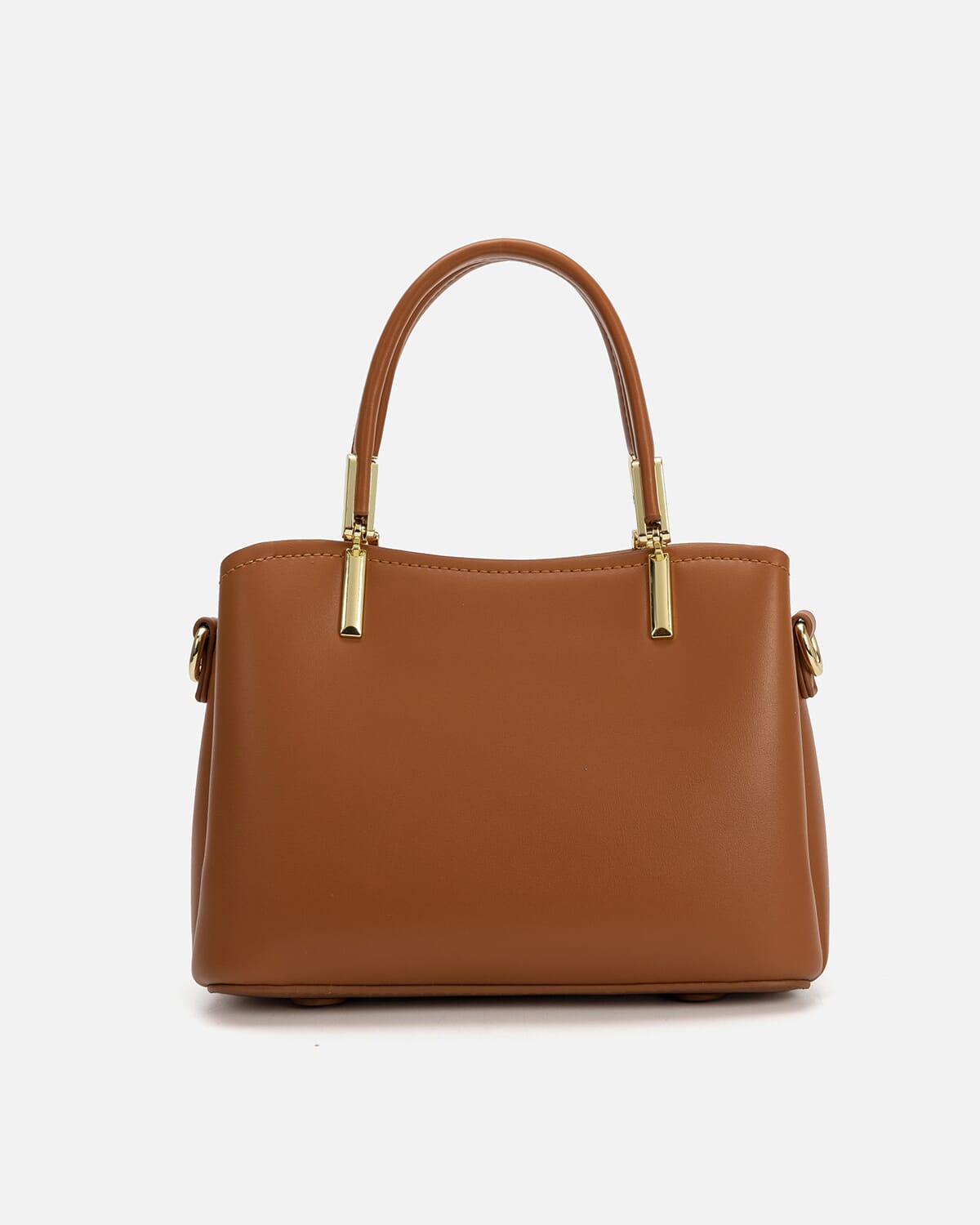 شنطة نسائية من الجلد باللون البني